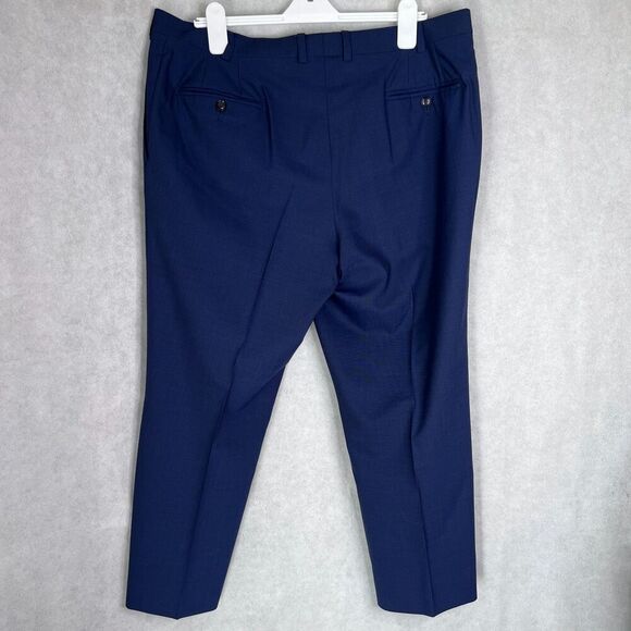 Ted Baker London Navy 100% Wool Jefferson Dress Pant Trouser Size 40R 27L - Picture 3 of 11